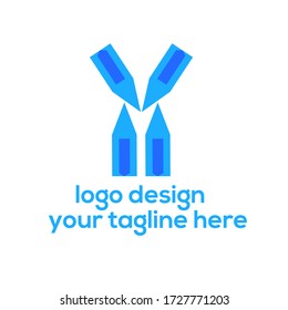 Creative Shape Educational logo design - Vector illustration