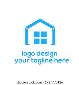 Creative Shape House logo design - Vector illustration