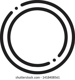 Creative shape icon with camera flat style isolated on white background