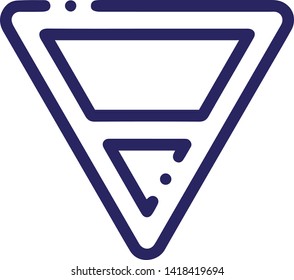 Creative shape icon with flat style isolated on white background