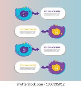 Creative shape infographic design and text boxes concept Free Vector and illustration