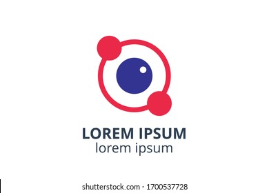 Símbolo de diseño de lente de forma creativa de la cámara. Icono de plantilla para estudio de fotografía, negocio de medios o aplicación digital.