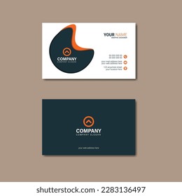 Creative shape modern business card design template vector