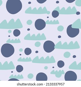 Creative shape seamless pattern. Creative various doodle shapes background. Design for fabric, textile print, surface, wrapping, cover, greeting card, wallpaper. Vector illustration