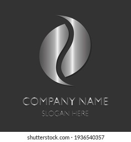 Kreative Form des silbernen Logos für Ihre Firmendesign-Ideen
