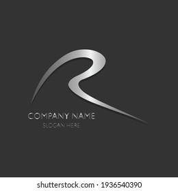 Creative shape of silver logo for your company design ideas