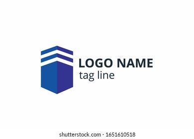 Creative shape structure design. Template icon logo for architecture agency interior exterior. Or any other company like apartment, residential, building.