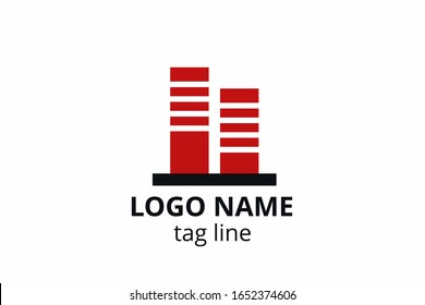 Creative shape structure design. Template icon logo for residential, construction corporate. Or any other company like apartment, villa, estate, house, building.