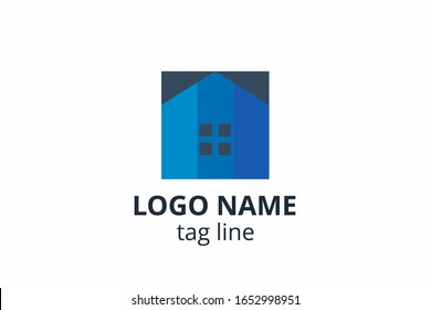 Creative shape structure design. Template icon logo for residential, construction corporate. Or any other company like apartment, villa, estate, house, building.