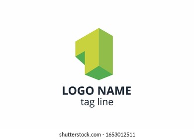 Creative shape structure design. Template icon logo for architecture agency interior exterior. Or any other company like apartment, residential, building.