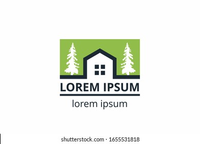 Kreatives Formdesign. Template Symbol Logo für Wohn- und Bauunternehmen. Oder jede andere Firma wie Wohnung, Villa, Grundstück, Haus, Gebäude.