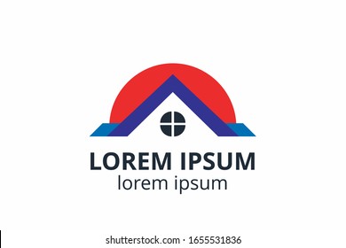 Creative shape structure design. Template icon logo for residential, construction corporate. Or any other company like apartment, villa, estate, house, building.