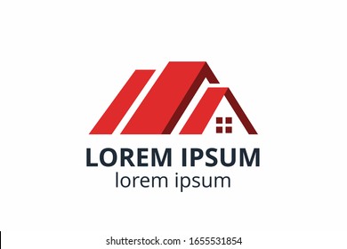 Creative shape structure design. Template icon logo for residential, construction corporate. Or any other company like apartment, villa, estate, house, building.