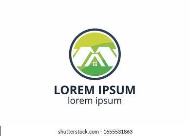 Creative shape structure design. Template icon logo for residential, construction corporate. Or any other company like apartment, villa, estate, house, building.