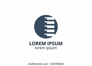 Creative shape structure design. Template icon logo for architecture agency interior exterior. Or any other company like apartment, residential, building.