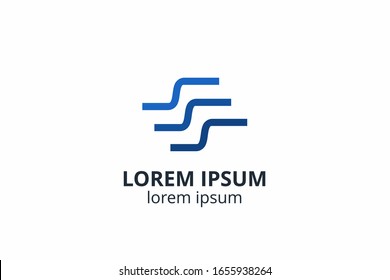 Creative shape structure design. Template icon logo for architecture agency interior exterior. Or any other company like apartment, residential, building.