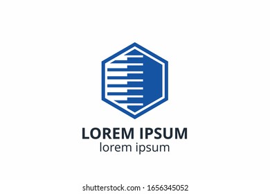 Creative shape structure design. Template icon logo for architecture agency interior exterior. Or any other company like apartment, residential, building.