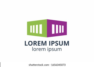Creative shape structure design. Template icon logo for architecture agency interior exterior. Or any other company like apartment, residential, building.