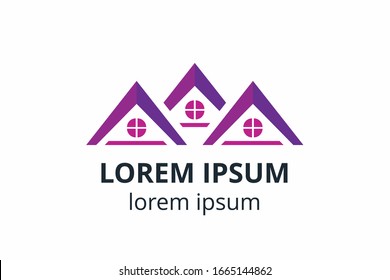 Creative shape structure design. Template icon logo for residential, construction corporate. Or any other company like apartment, villa, estate, house, building.