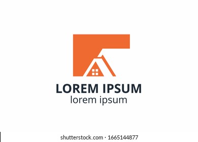 Creative shape structure design. Template icon logo for residential, construction corporate. Or any other company like apartment, villa, estate, house, building.