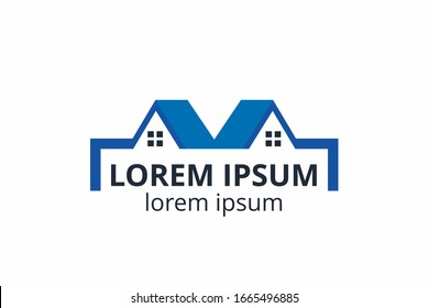 Creative shape structure design. Template icon logo for residential, construction corporate. Or any other company like apartment, villa, estate, house, building.