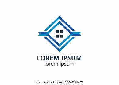 Creative shape structure design. Template icon logo for residential, construction corporate. Or any other company like apartment, villa, estate, house, building.