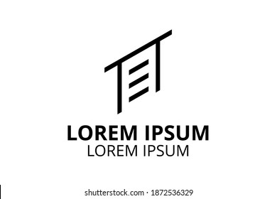 Creative shape structure design. Template icon logo for architecture agency interior exterior. Or any other company like apartment, residential, building.