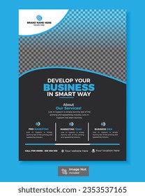 Creative shapes Modern Business flyer design template.