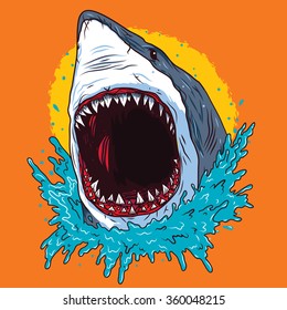 Creative Shark Attack - Vector