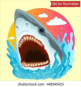 Creative Shark Attack - vector eps 10