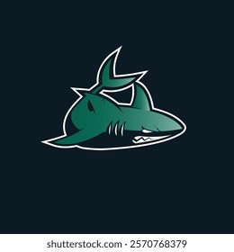 Creative Shark Mascot logo template. Shark Mascot vector icon.