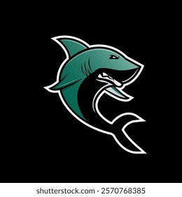 Creative Shark Mascot logo template. Shark Mascot vector icon.