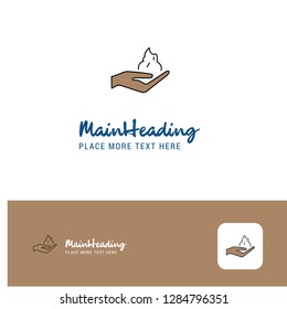 Creative Shaving foam  Logo Design. Flat color Logo place for Tagline. Vector Illustration