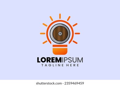 Creative shield bulb lamp logo template designs concept vector inspiration education logo symbol