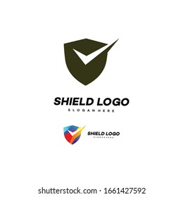 Creative Shield check Logo design Template - vector.