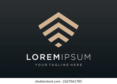 Creative Shield combined house logo and icons set. Vector logo design template.