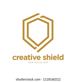 Creative Shield Concept Logo Design Template