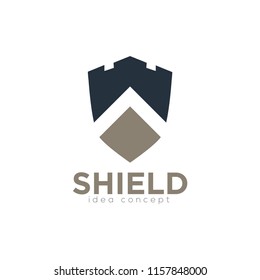 Creative Shield Concept Logo Design Template 