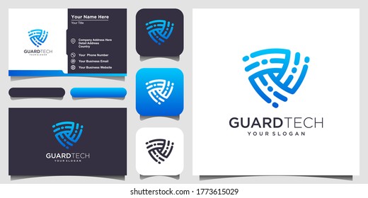 Creative Shield Concept Logo Design Templates. logo and business card design