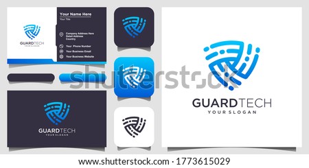 Creative Shield Concept Logo Design Templates. logo and business card design