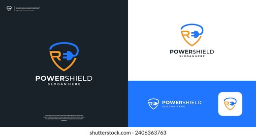 Creative Schild mit dem elektrischen Logo Letter R. Abstrakter Thunderblitz, Flash, Logo-Design-Symbol für Power