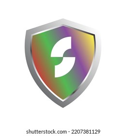Design des Creative Shield-Logos für Technologieunternehmen