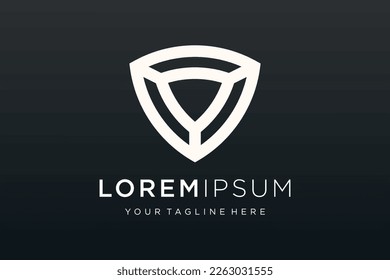 Creative Shield logo and icons set. Vector logo design template.