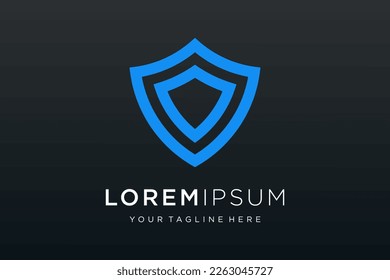 Logotipo y conjunto de iconos de Creative Shield. Plantilla de diseño del logotipo del vector.