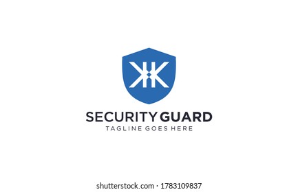 Creative shield for security logo design vector editable	
