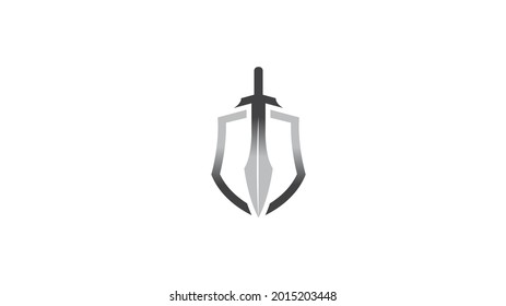 Creative Shield Sword Logo Vector 