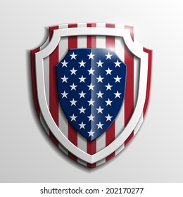 Creative shield USA Independence Day, Veterans Day