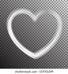 Creative shiny heart shape with elegant design and reflection effect. Vector illustration.