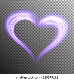 Creative shiny heart shape with elegant floral design and reflection effect. Vector illustration.