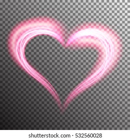 Creative shiny heart shape with elegant floral design and reflection effect. Vector illustration.